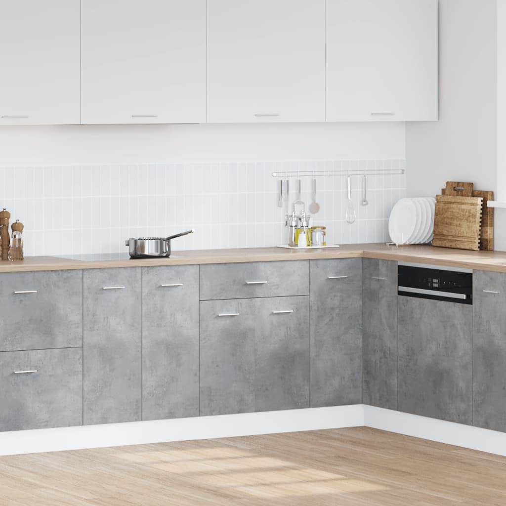 Onderkast met lade Lyon 60x46x81,5 cm bewerkt hout betongrijs is nu te koop bij PeponiXL, paradijselijk wonen!