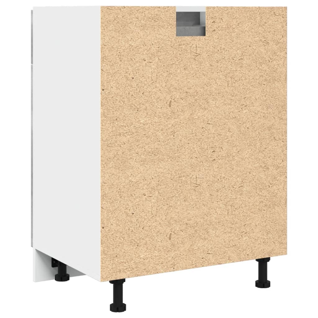 Onderkast met lade Lyon 60x46x81,5 cm bewerkt hout betongrijs is nu te koop bij PeponiXL, paradijselijk wonen!