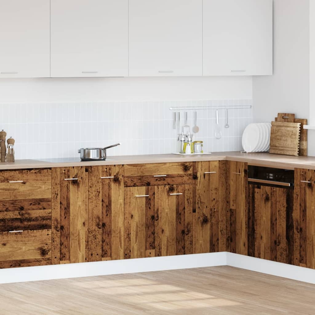 Onderkast met lade Lyon 60x46x81,5 cm bewerkt hout oud houtkleurig is nu te koop bij PeponiXL, paradijselijk wonen!