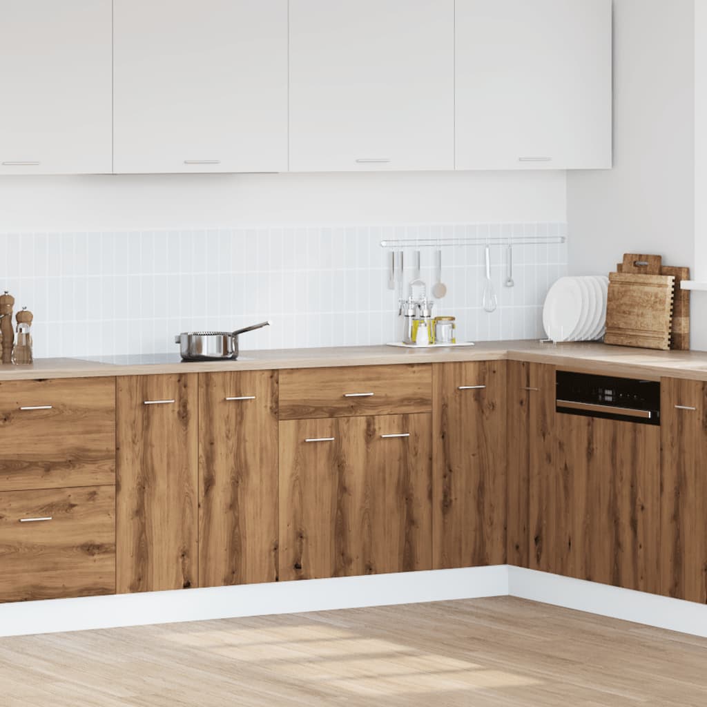 Onderkast met lade Lyon 60x46x81,5 cm bewerkt hout artisanaal eiken is nu te koop bij PeponiXL, paradijselijk wonen!