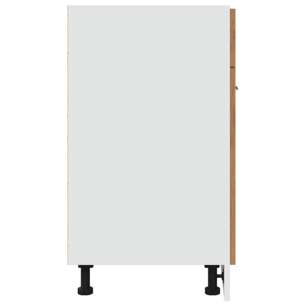 Onderkast met lade Lyon 60x46x81,5 cm bewerkt hout artisanaal eiken is nu te koop bij PeponiXL, paradijselijk wonen!