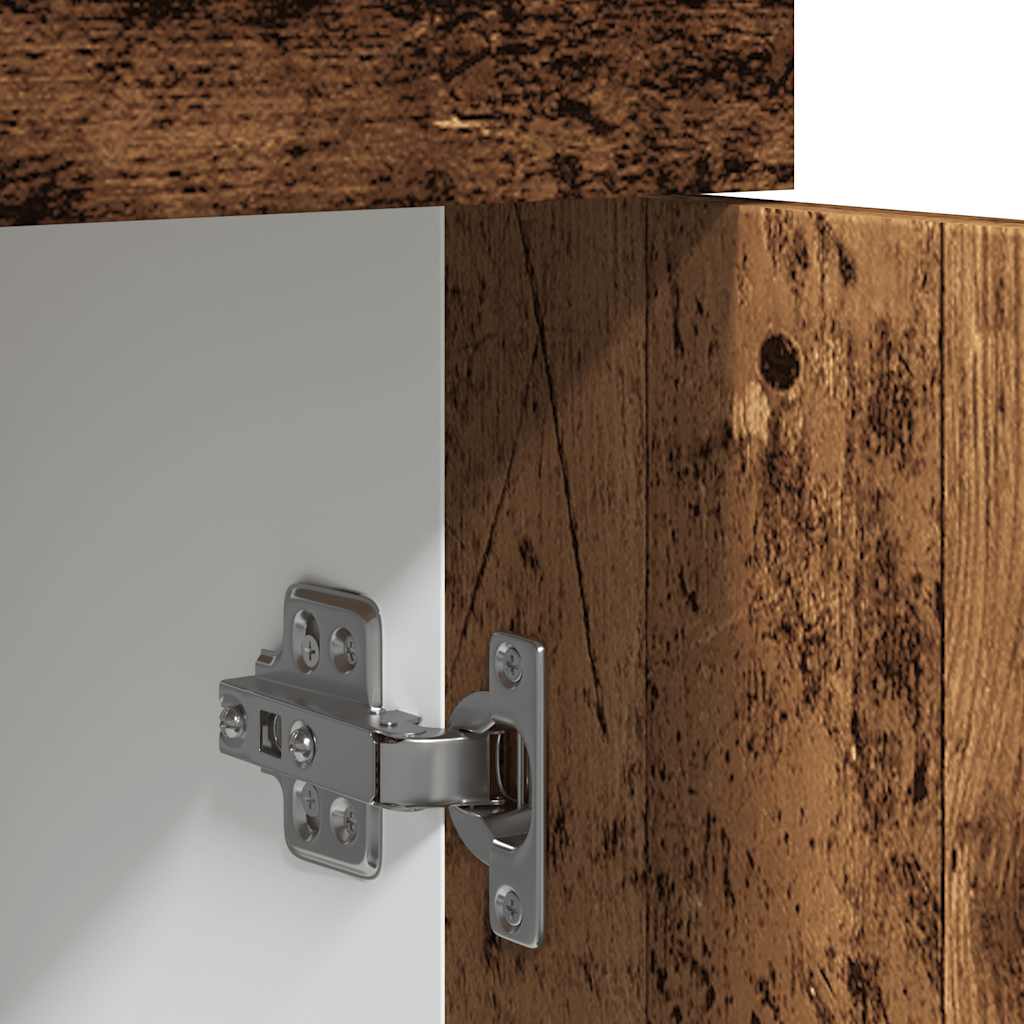 Onderkast met lade Lyon 80x46x81,5 cm bewerkt hout oud houtkleurig is nu te koop bij PeponiXL, paradijselijk wonen!
