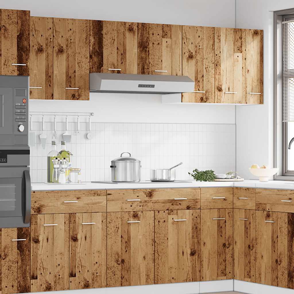 Bovenkast Lyon 30x31x60 cm bewerkt hout oud houtkleurig is nu te koop bij PeponiXL, paradijselijk wonen!