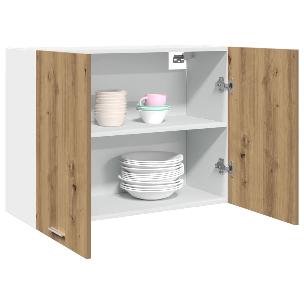 Bovenkast Lyon 80x31x60 cm bewerkt hout artisanaal eikenkleur is nu te koop bij PeponiXL, paradijselijk wonen!