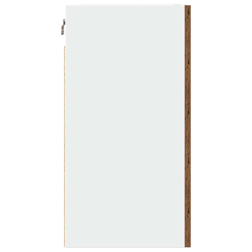 Hangkasten 2 st Lyon 50x31x60 cm bewerkt hout oud houtkleurig is nu te koop bij PeponiXL, paradijselijk wonen!