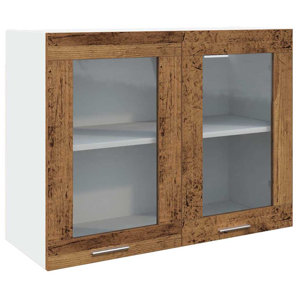 Bovenkast Lyon 80x31x60 cm bewerkt hout oud houtkleurig is nu te koop bij PeponiXL, paradijselijk wonen!