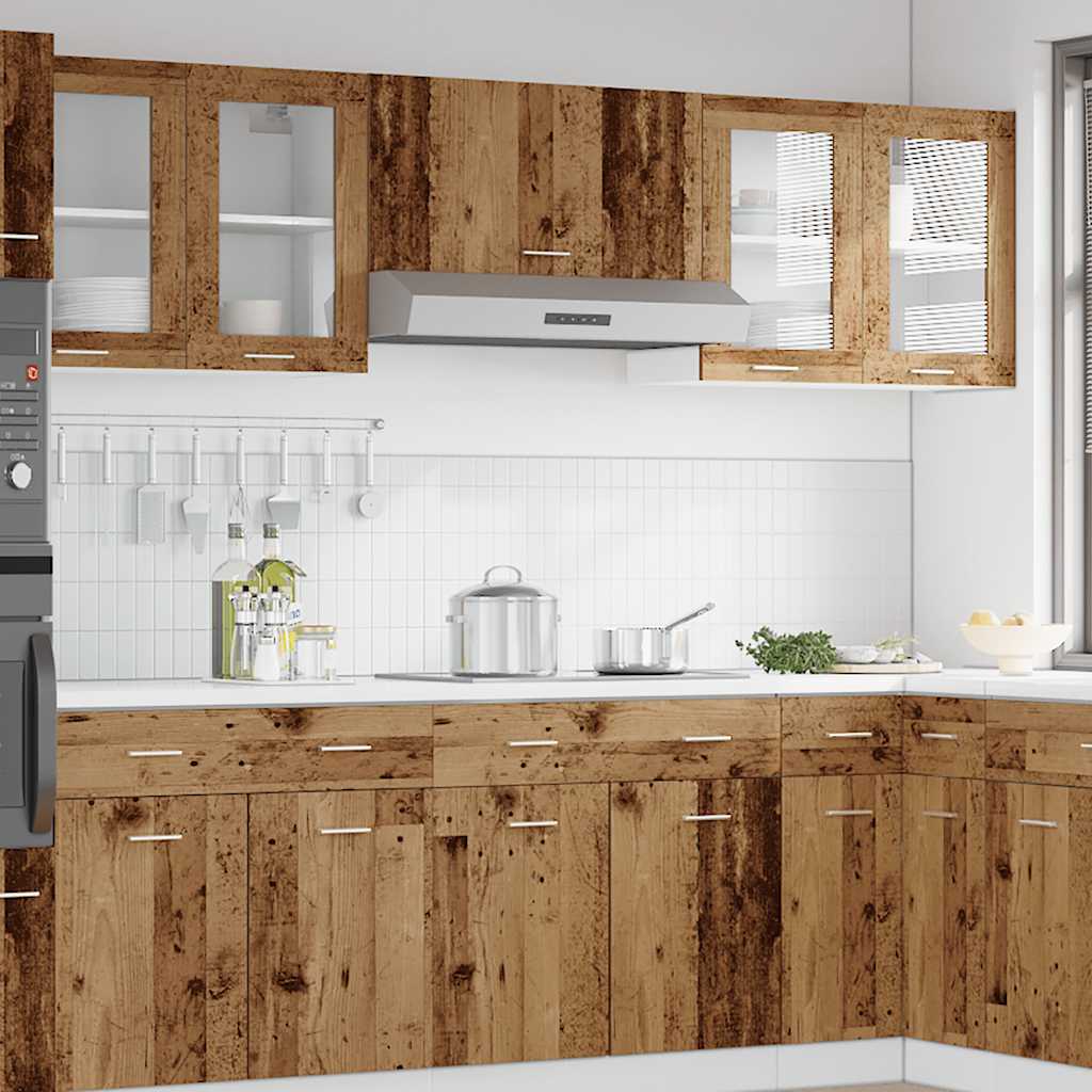 Bovenkast Lyon 80x31x60 cm bewerkt hout oud houtkleurig is nu te koop bij PeponiXL, paradijselijk wonen!