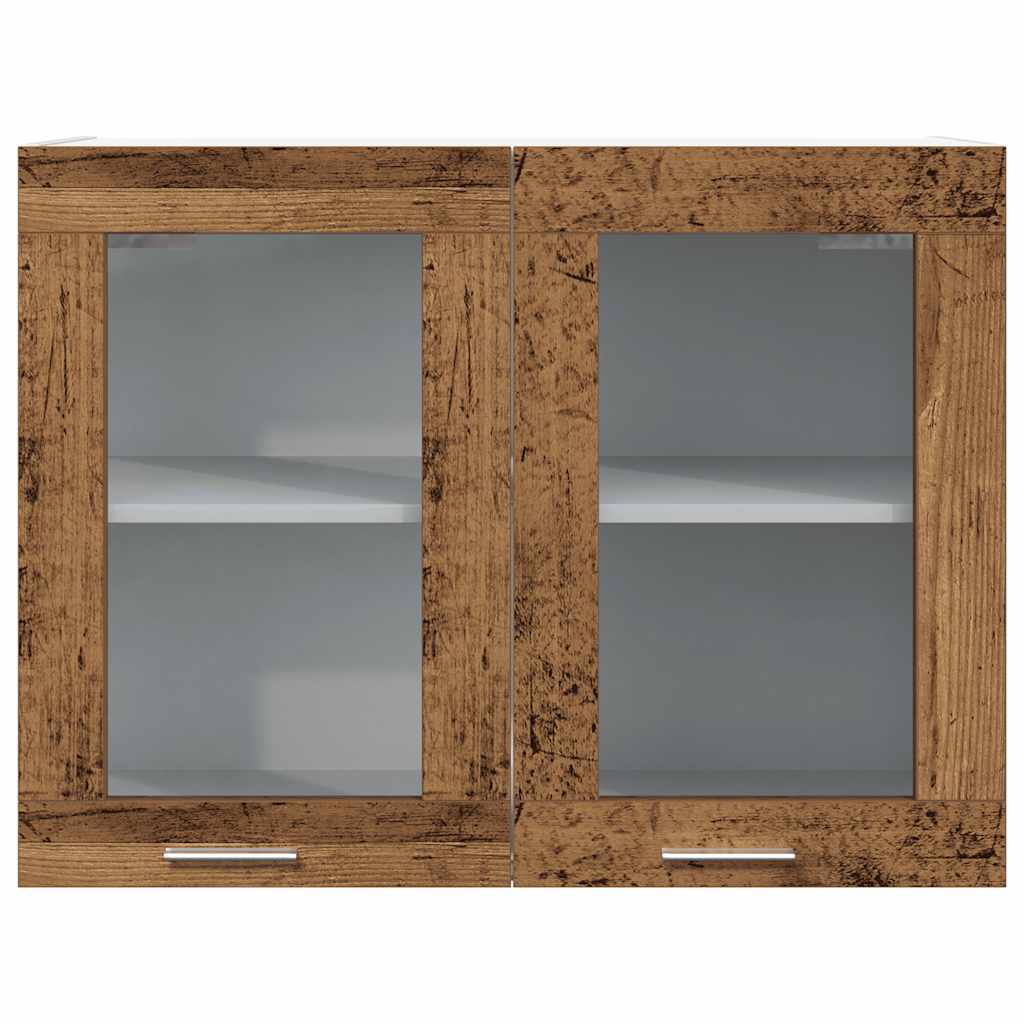 Bovenkast Lyon 80x31x60 cm bewerkt hout oud houtkleurig is nu te koop bij PeponiXL, paradijselijk wonen!