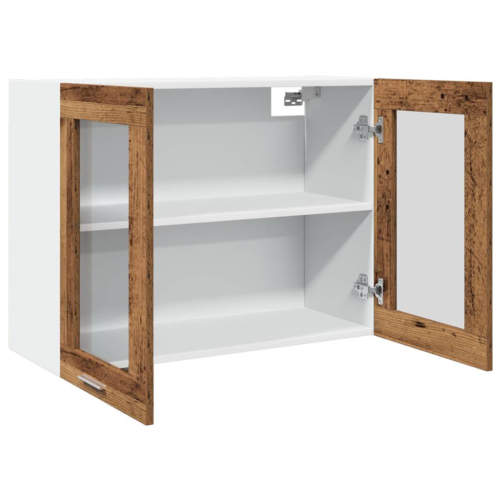 Bovenkast Lyon 80x31x60 cm bewerkt hout oud houtkleurig is nu te koop bij PeponiXL, paradijselijk wonen!