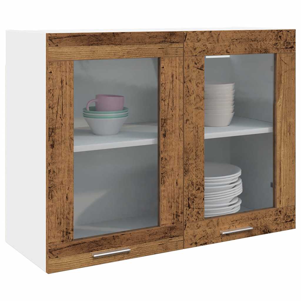 Bovenkast Lyon 80x31x60 cm bewerkt hout oud houtkleurig is nu te koop bij PeponiXL, paradijselijk wonen!