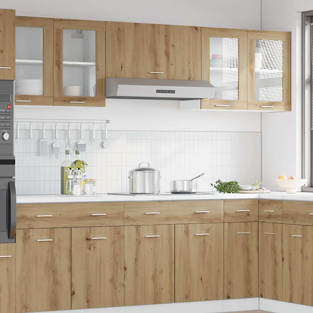 Bovenkast Lyon 80x31x60 cm bewerkt hout artisanaal eikenkleurig is nu te koop bij PeponiXL, paradijselijk wonen!