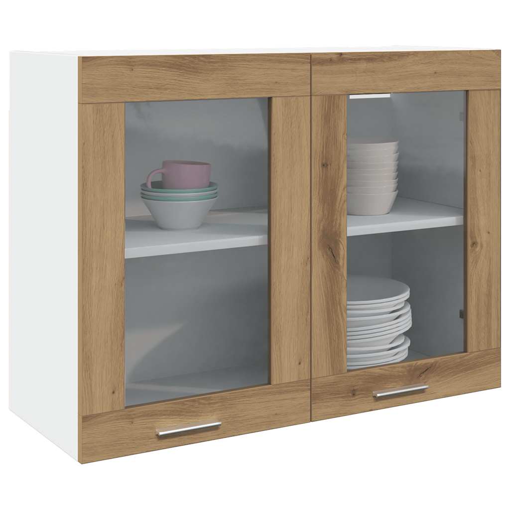 Bovenkast Lyon 80x31x60 cm bewerkt hout artisanaal eikenkleurig is nu te koop bij PeponiXL, paradijselijk wonen!