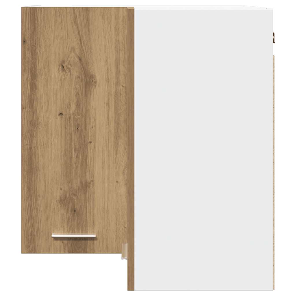 Hanghoekkast Lyon 57x57x60 cm bewerkt hout artisanaal eikenkleur is nu te koop bij PeponiXL, paradijselijk wonen!