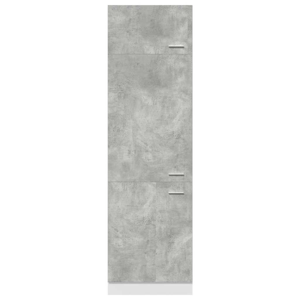 Ombouwkast voor koelkast Lyon 60x57x207 cm bewerkt hout betongrijs is nu te koop bij PeponiXL, paradijselijk wonen!