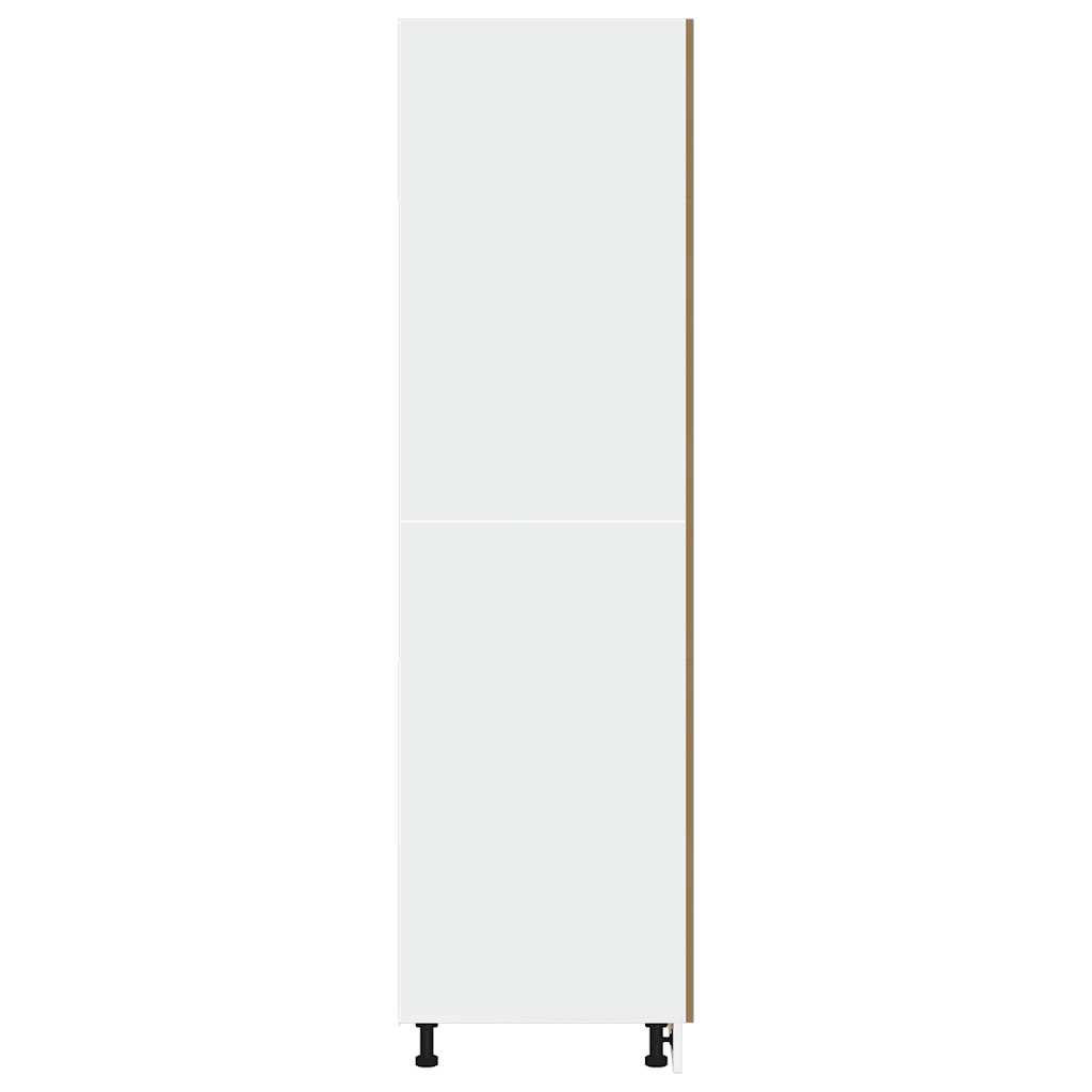 Ombouwkast voor koelkast Lyon 60x57x207 cm bewerkt hout artisanaal eikenkleurig is nu te koop bij PeponiXL, paradijselijk wonen!