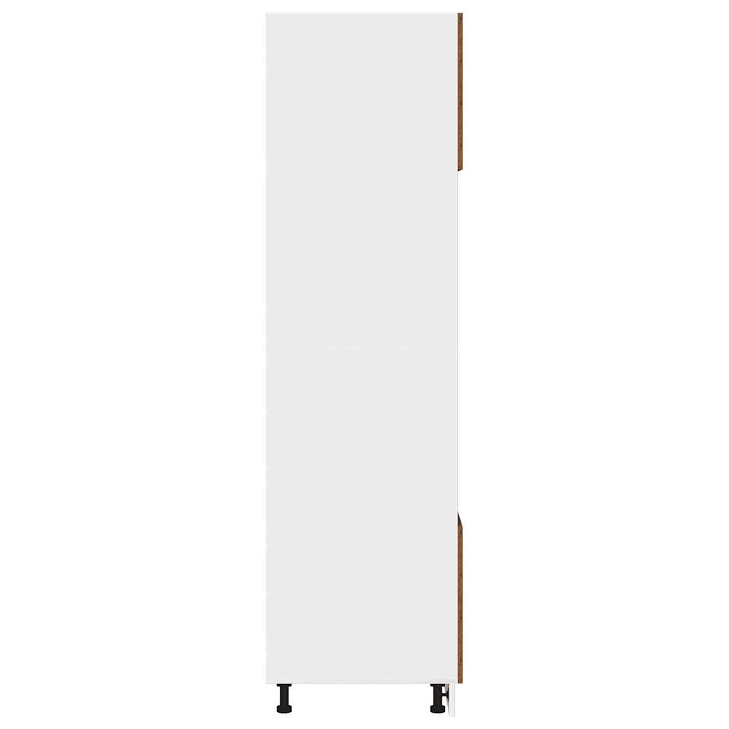 Magnetronkast Lyon 60x57x207 cm bewerkt hout oud houtkleurig is nu te koop bij PeponiXL, paradijselijk wonen!