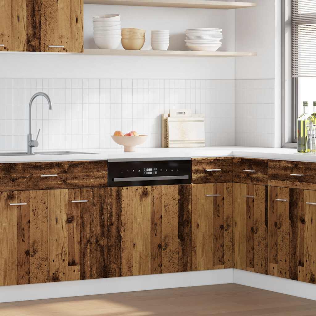 Vaatwasserpaneel Lyon 45x3x67 cm bewerkt hout oud houtkleurig is nu te koop bij PeponiXL, paradijselijk wonen!