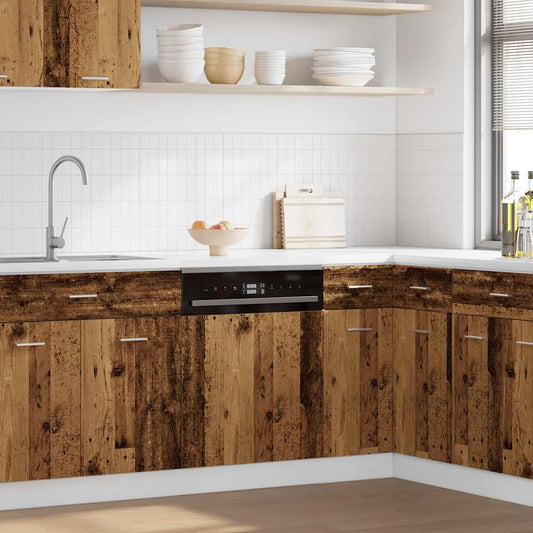 Vaatwasserpaneel 60x1,5x67 cm bewerkt hout oud houtkleurig is nu te koop bij PeponiXL, paradijselijk wonen!