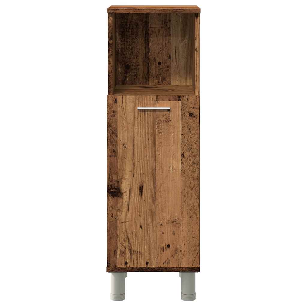 Badkamerkast 30x30x95 cm bewerkt hout oud houtkleurig is nu te koop bij PeponiXL, paradijselijk wonen!