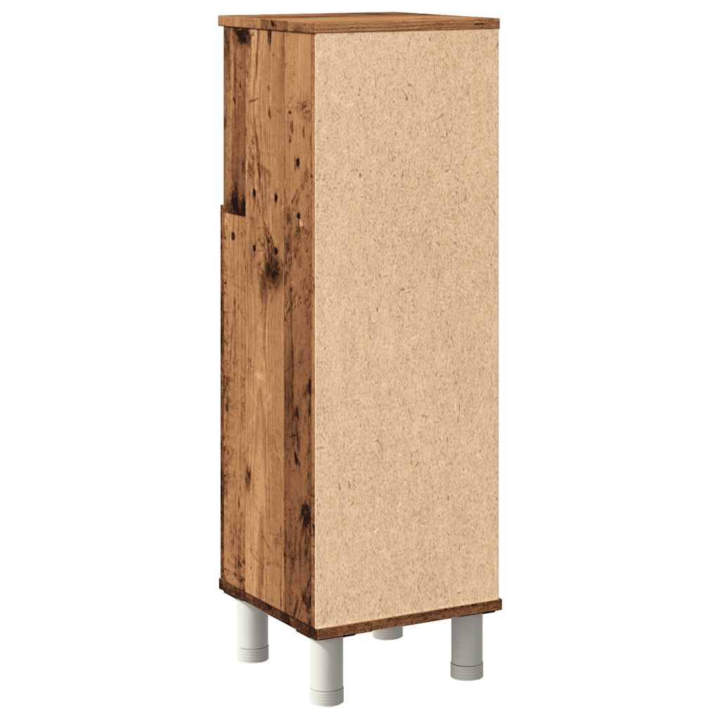Badkamerkast 30x30x95 cm bewerkt hout oud houtkleurig is nu te koop bij PeponiXL, paradijselijk wonen!