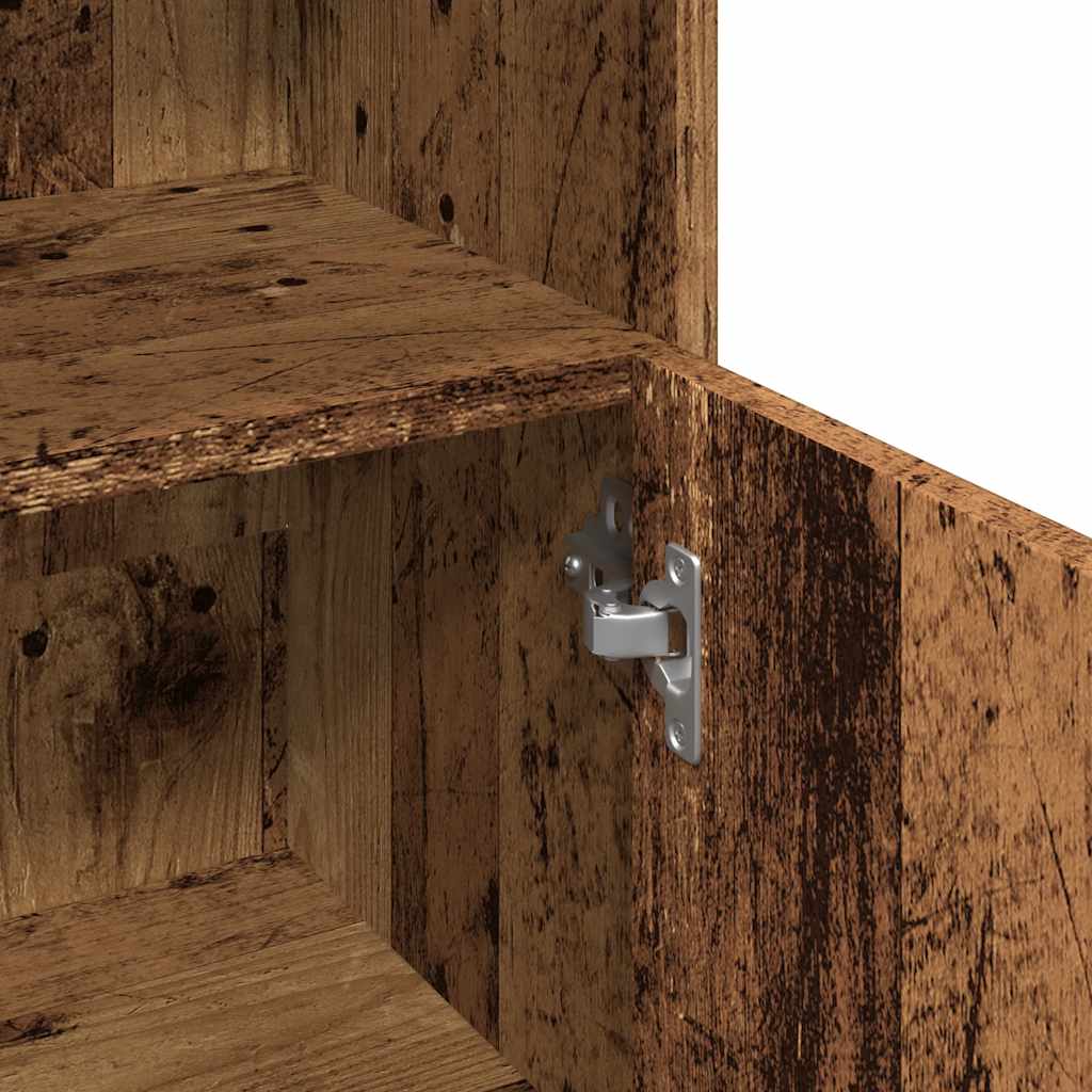 Badkamerkast 30x30x95 cm bewerkt hout oud houtkleurig is nu te koop bij PeponiXL, paradijselijk wonen!