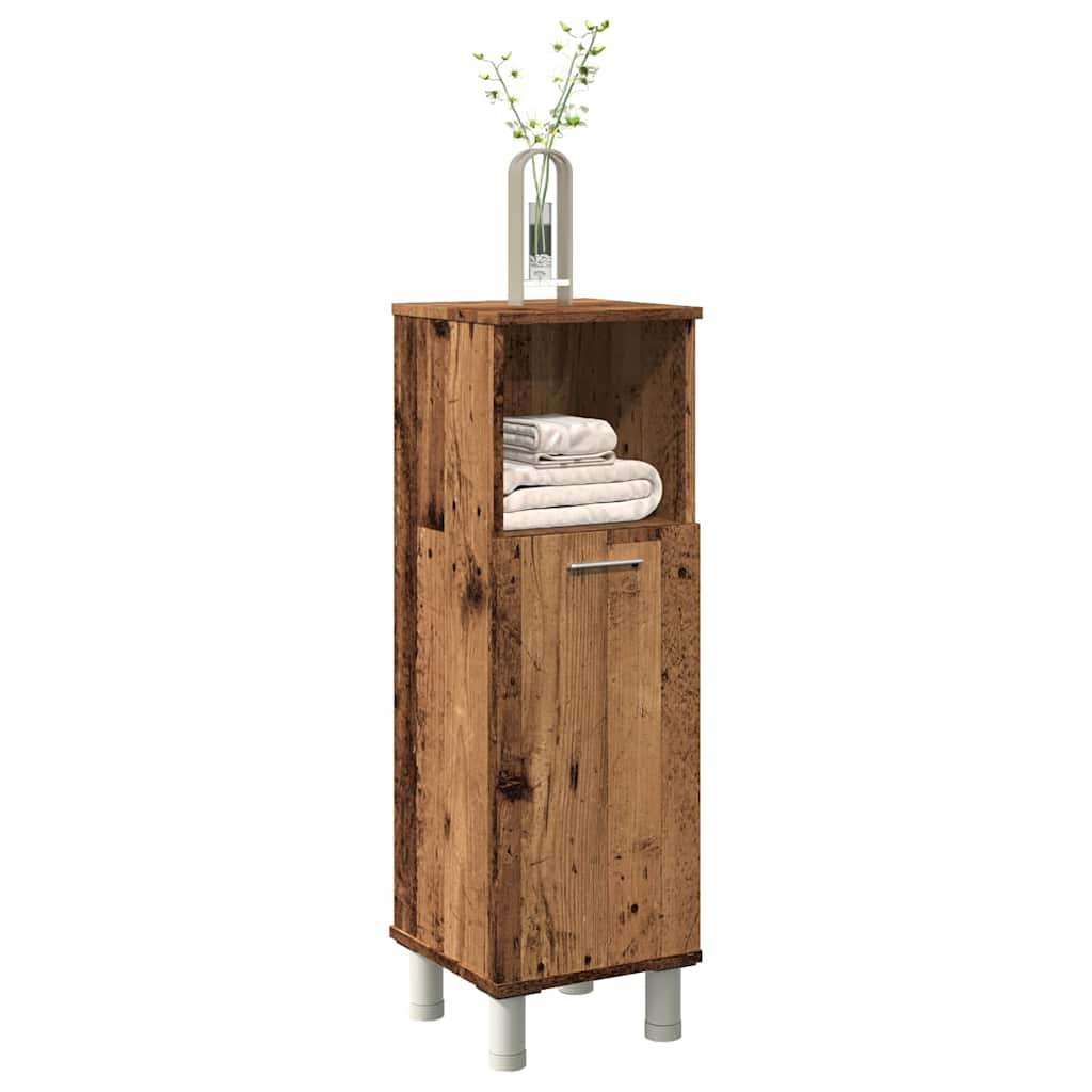 Badkamerkast 30x30x95 cm bewerkt hout oud houtkleurig is nu te koop bij PeponiXL, paradijselijk wonen!