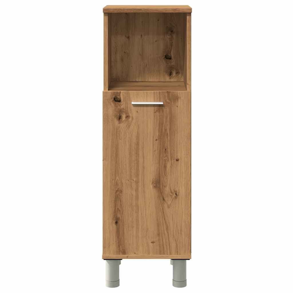 Badkamerkast 30x30x95 cm bewerkt hout artisanaal eikenkleur is nu te koop bij PeponiXL, paradijselijk wonen!