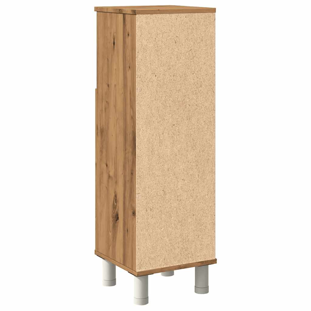 Badkamerkast 30x30x95 cm bewerkt hout artisanaal eikenkleur is nu te koop bij PeponiXL, paradijselijk wonen!
