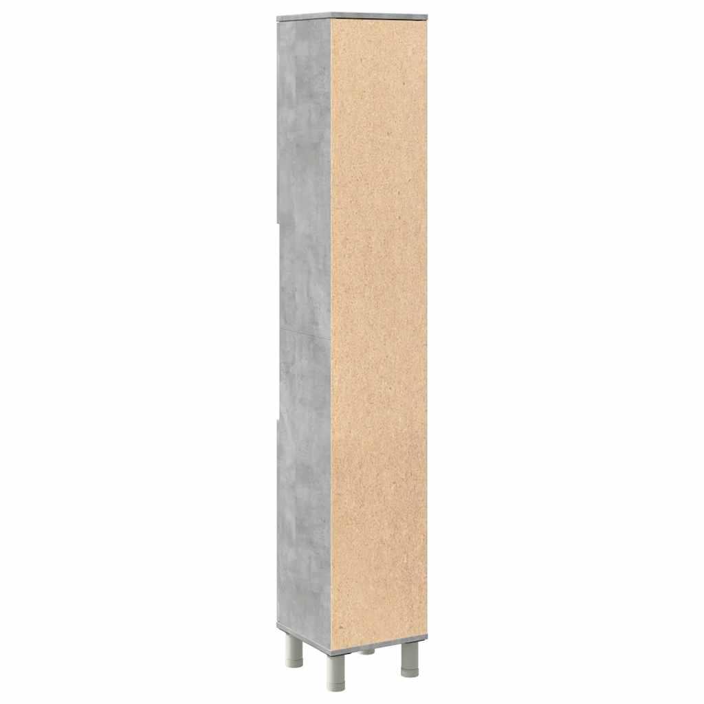 Badkamerkast 30x30x179 cm spaanplaat betongrijs is nu te koop bij PeponiXL, paradijselijk wonen!