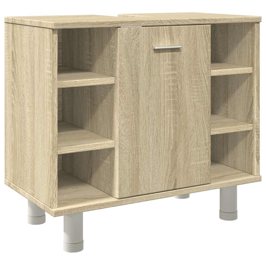 Badkamerkast 60x32x53,5 cm spaanplaat sonoma eikenkleurig is nu te koop bij PeponiXL, paradijselijk wonen!