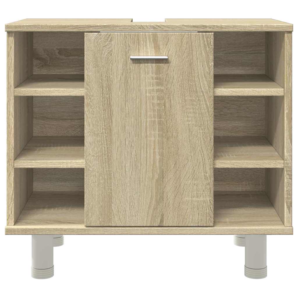 Badkamerkast 60x32x53,5 cm spaanplaat sonoma eikenkleurig is nu te koop bij PeponiXL, paradijselijk wonen!