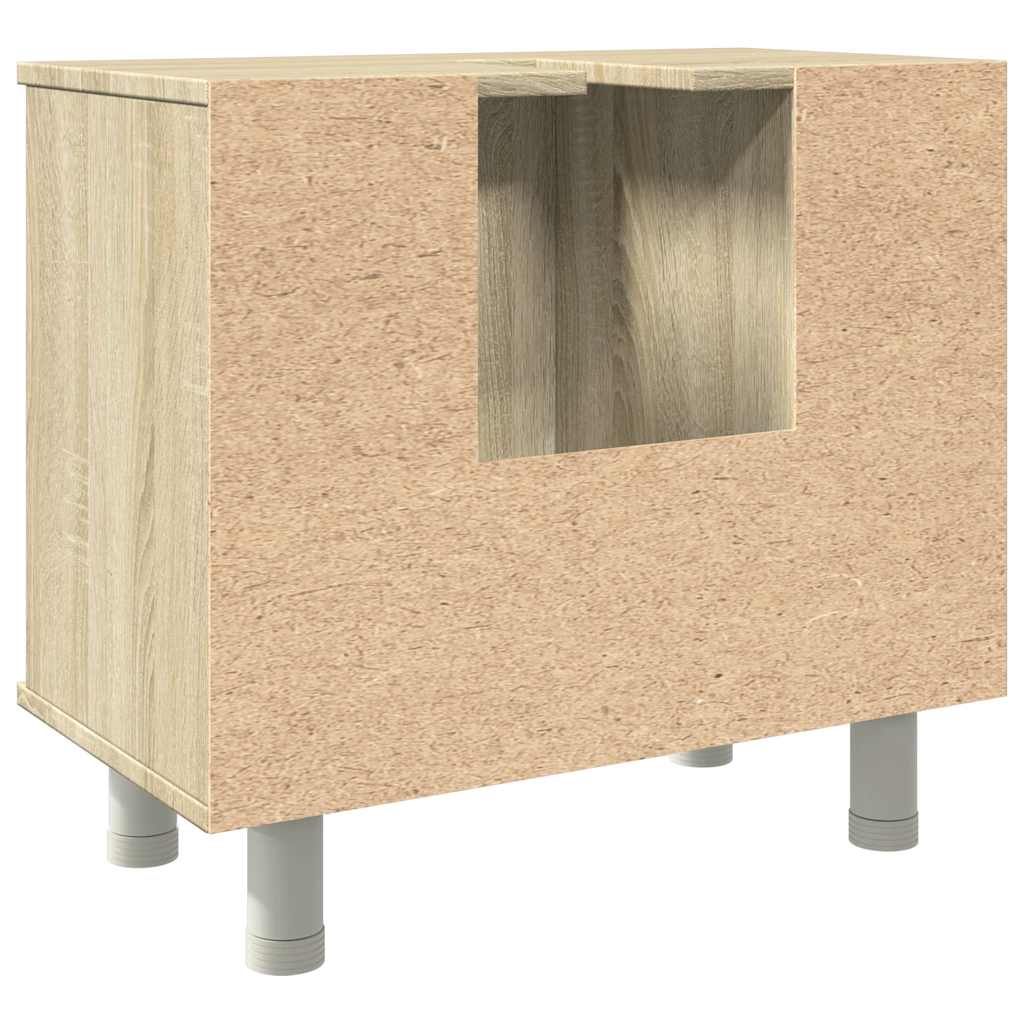 Badkamerkast 60x32x53,5 cm spaanplaat sonoma eikenkleurig is nu te koop bij PeponiXL, paradijselijk wonen!