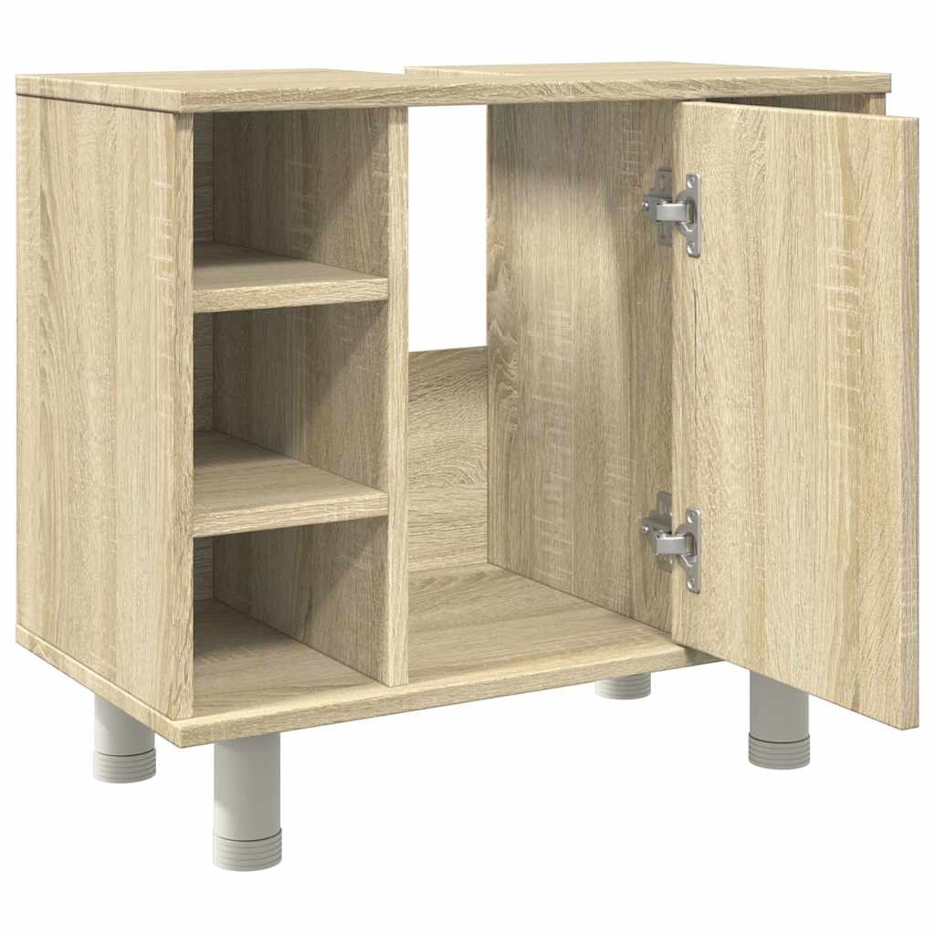 Badkamerkast 60x32x53,5 cm spaanplaat sonoma eikenkleurig is nu te koop bij PeponiXL, paradijselijk wonen!