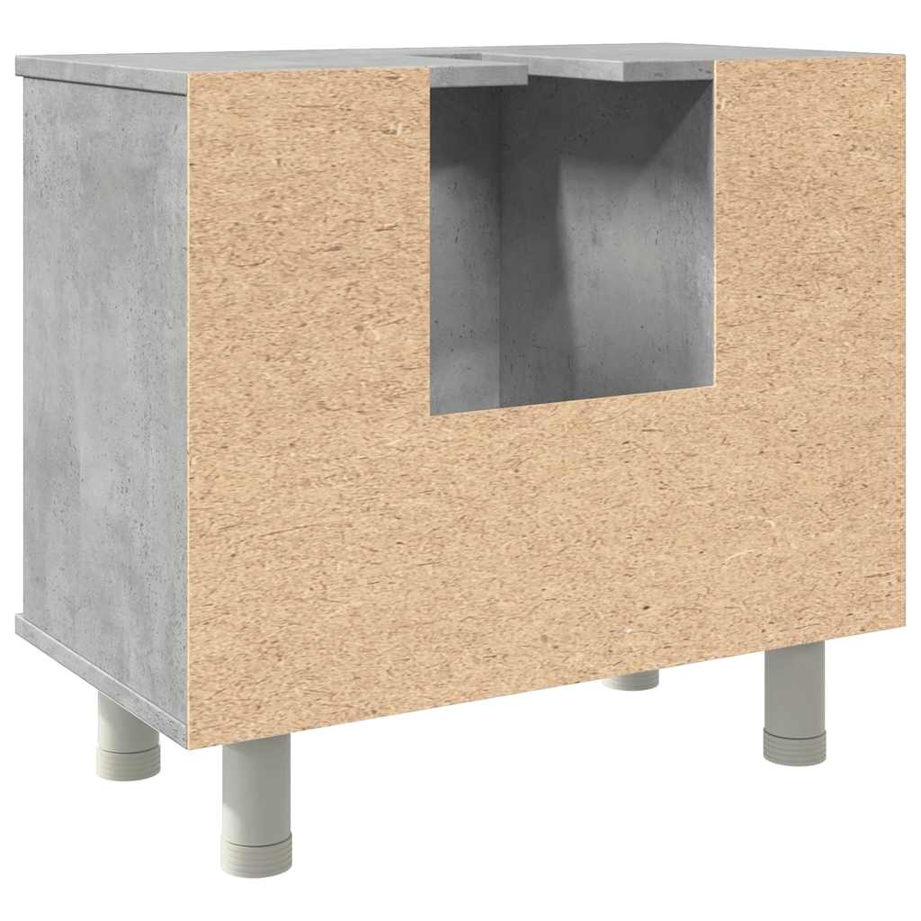 Badkamerkast 60x32x53,5 cm spaanplaat betongrijs is nu te koop bij PeponiXL, paradijselijk wonen!