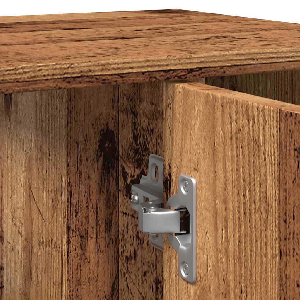 Badkamerkast 60x32x53,5 cm bewerkt hout oud houtkleurig is nu te koop bij PeponiXL, paradijselijk wonen!