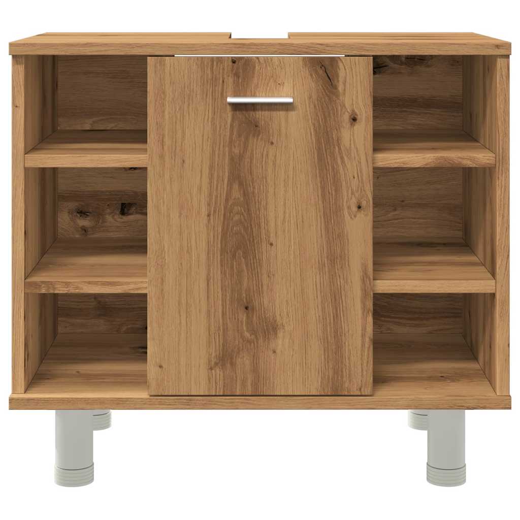 Badkamerkast 60x32x53,5 cm bewerkt hout artisanaal eikenkleur is nu te koop bij PeponiXL, paradijselijk wonen!