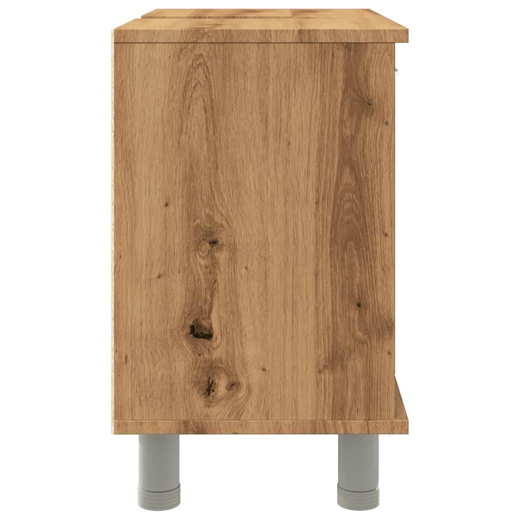 Badkamerkast 60x32x53,5 cm bewerkt hout artisanaal eikenkleur is nu te koop bij PeponiXL, paradijselijk wonen!