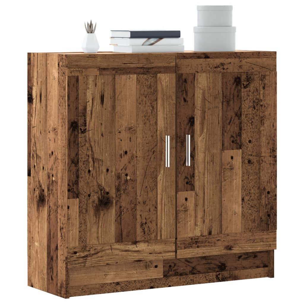 Boekenkast 82,5x30,5x80 cm bewerkt hout oud houtkleurig is nu te koop bij PeponiXL, paradijselijk wonen!