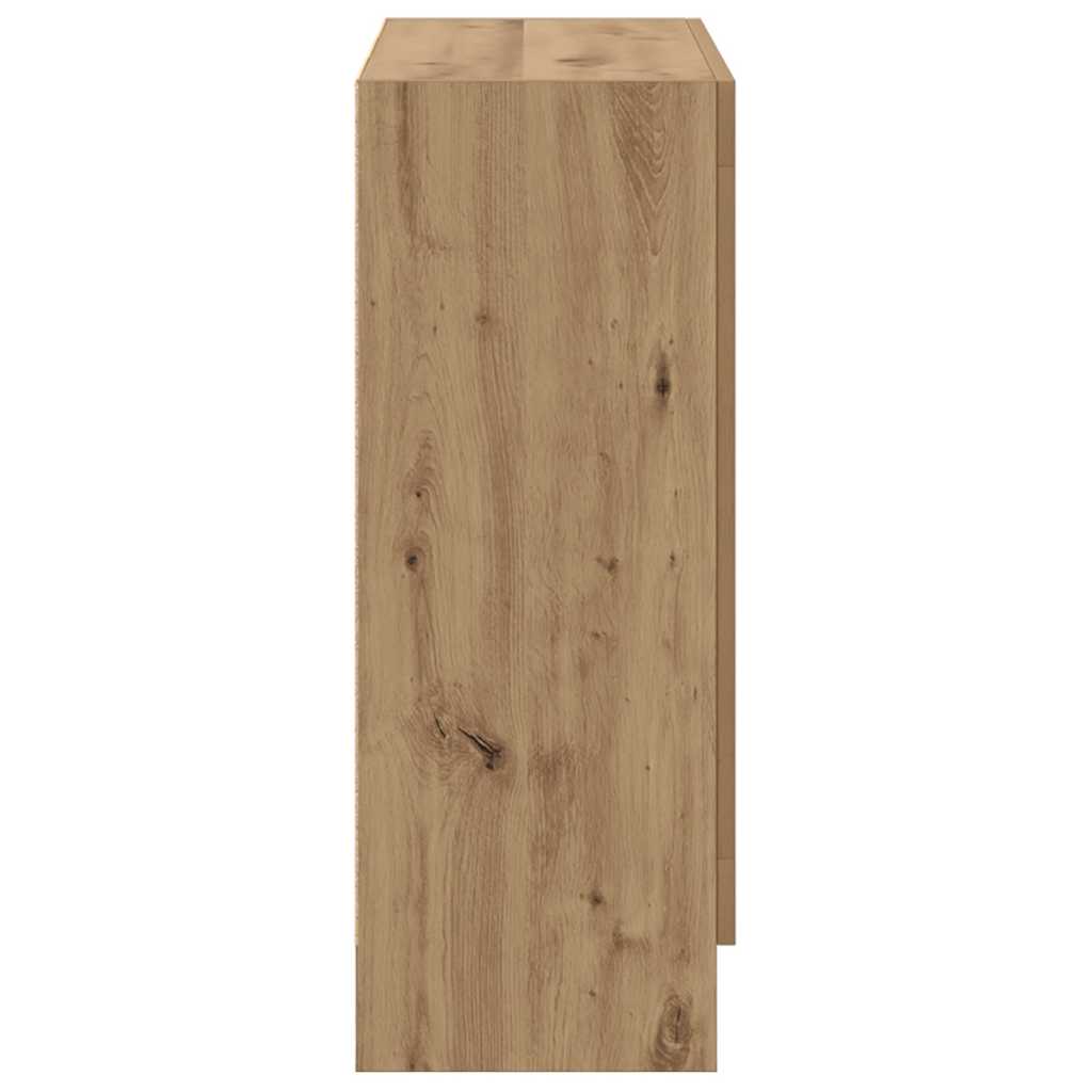 Boekenkast 82,5x30,5x80 cm bewerkt hout artisanaal eikenkleurig is nu te koop bij PeponiXL, paradijselijk wonen!