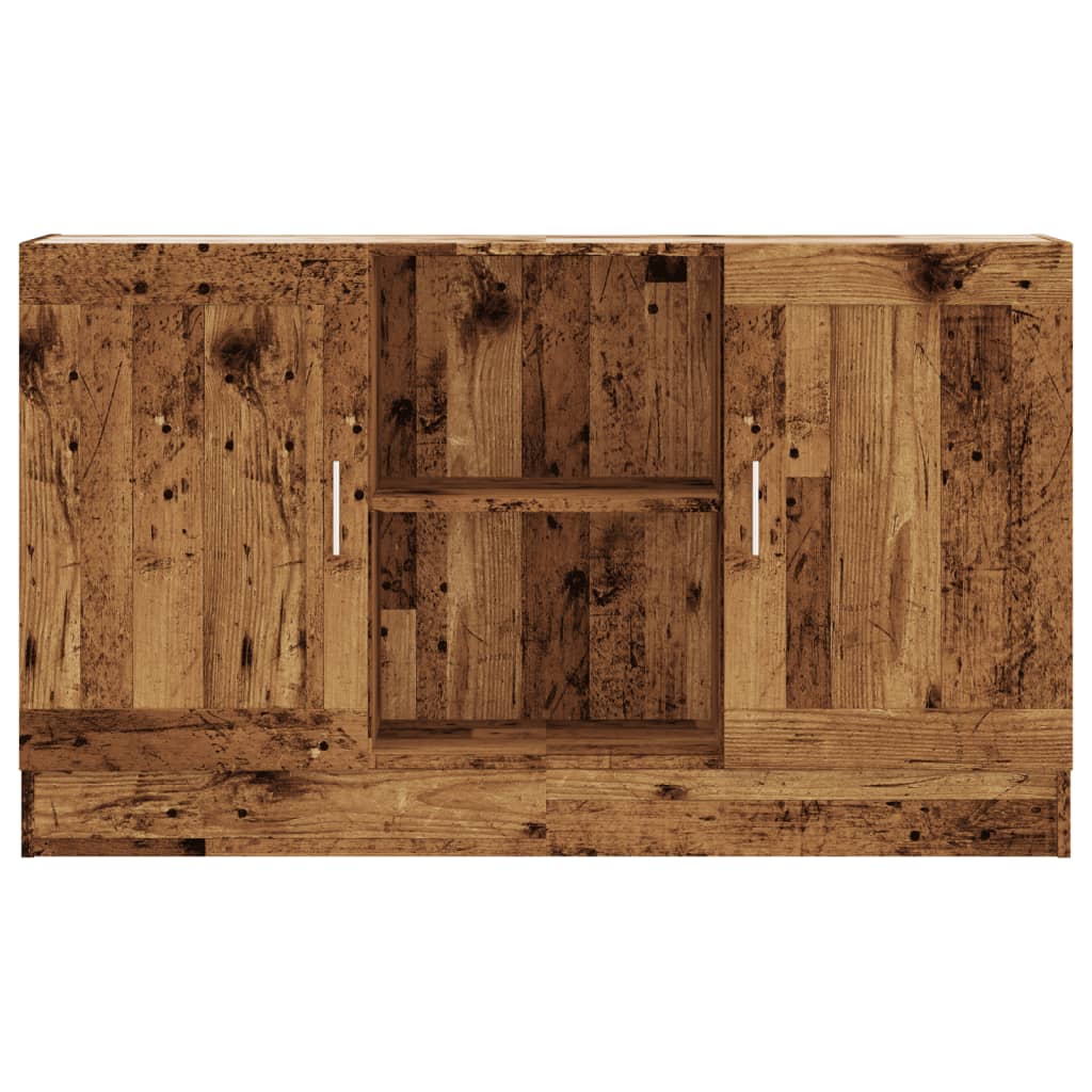 Dressoir 120x30,5x70 cm bewerkt hout oud houtkleurig is nu te koop bij PeponiXL, paradijselijk wonen!