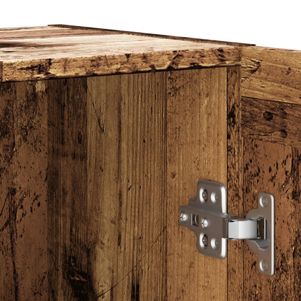 Dressoir 120x30,5x70 cm bewerkt hout oud houtkleurig is nu te koop bij PeponiXL, paradijselijk wonen!