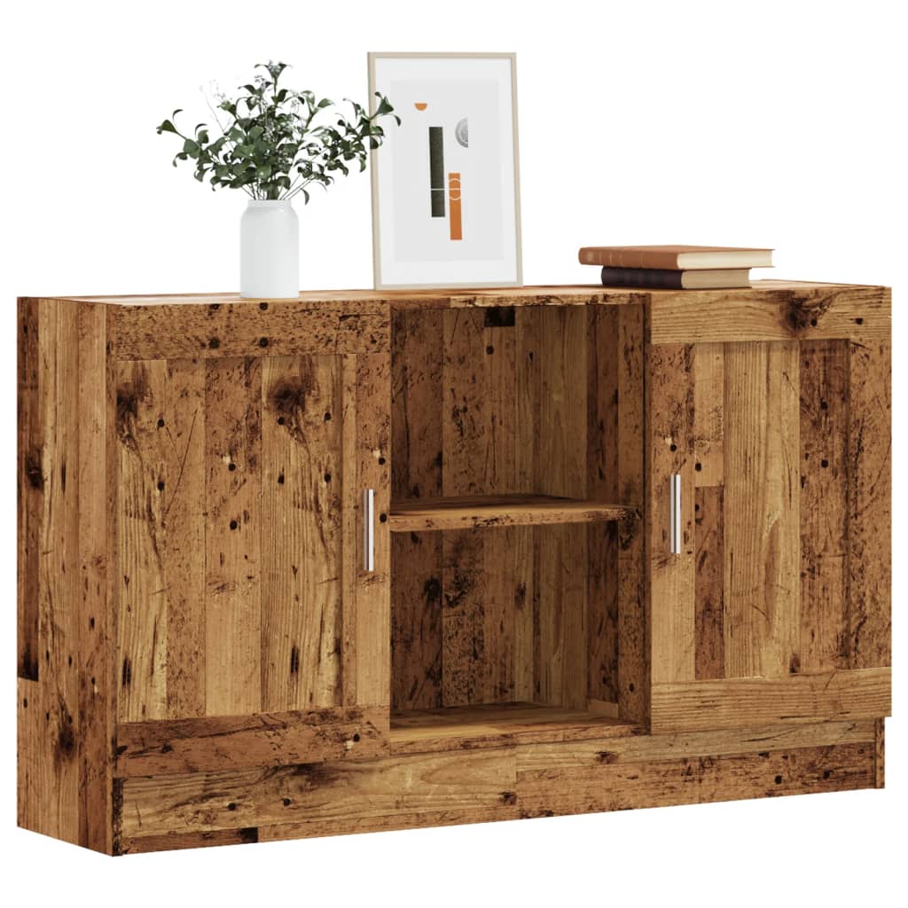 Dressoir 120x30,5x70 cm bewerkt hout oud houtkleurig is nu te koop bij PeponiXL, paradijselijk wonen!