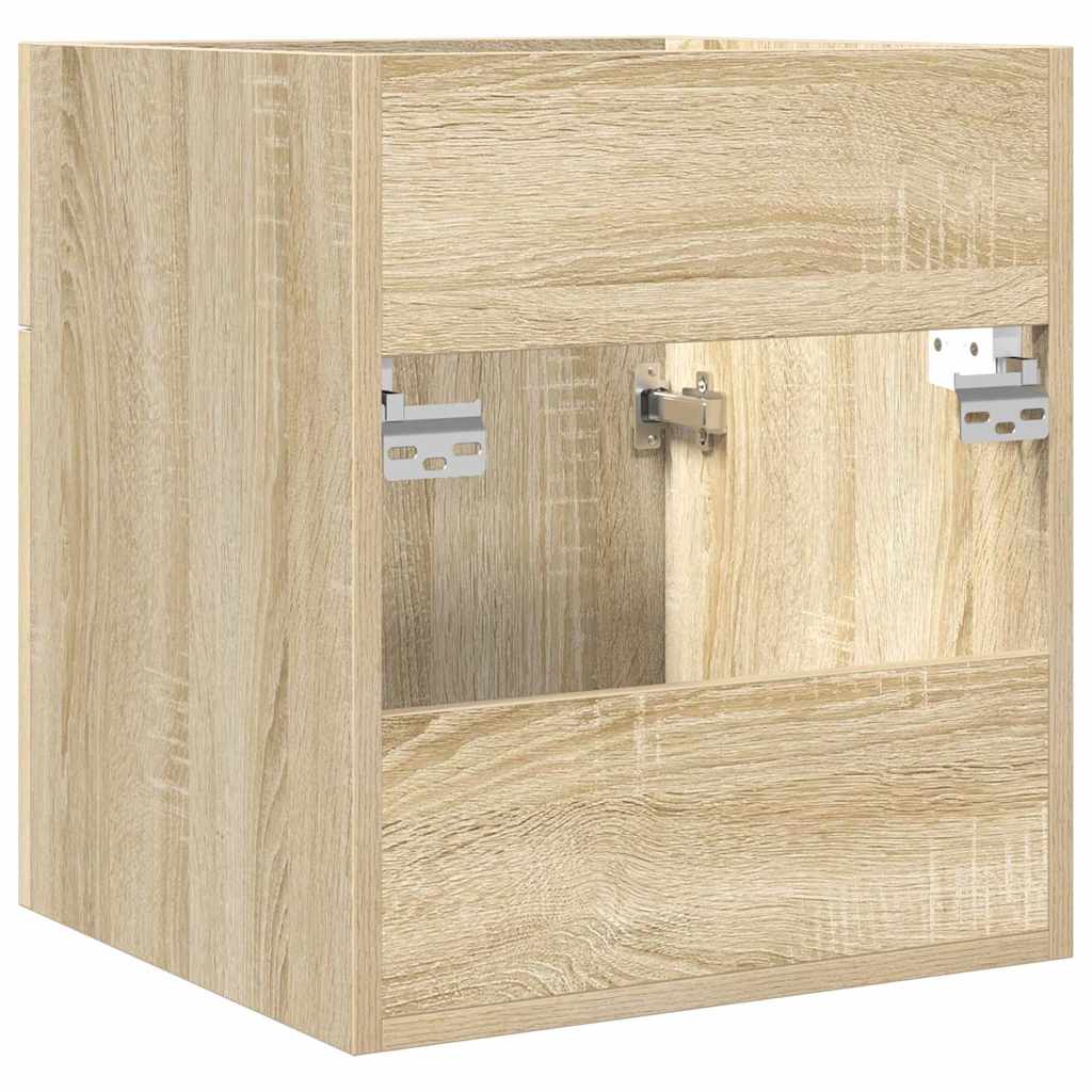 Wastafelkast 41x38,5x46 cm bewerkt hout sonoma eikenkleurig is nu te koop bij PeponiXL, paradijselijk wonen!