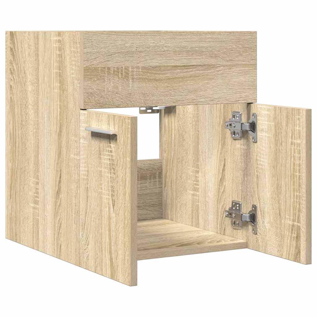 Wastafelkast 41x38,5x46 cm bewerkt hout sonoma eikenkleurig is nu te koop bij PeponiXL, paradijselijk wonen!