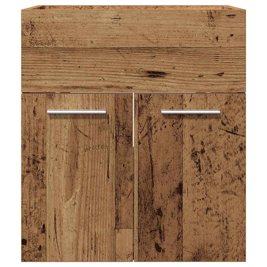 Wastafelkast 41x38,5x46 cm bewerkt hout oud houtkleurig is nu te koop bij PeponiXL, paradijselijk wonen!