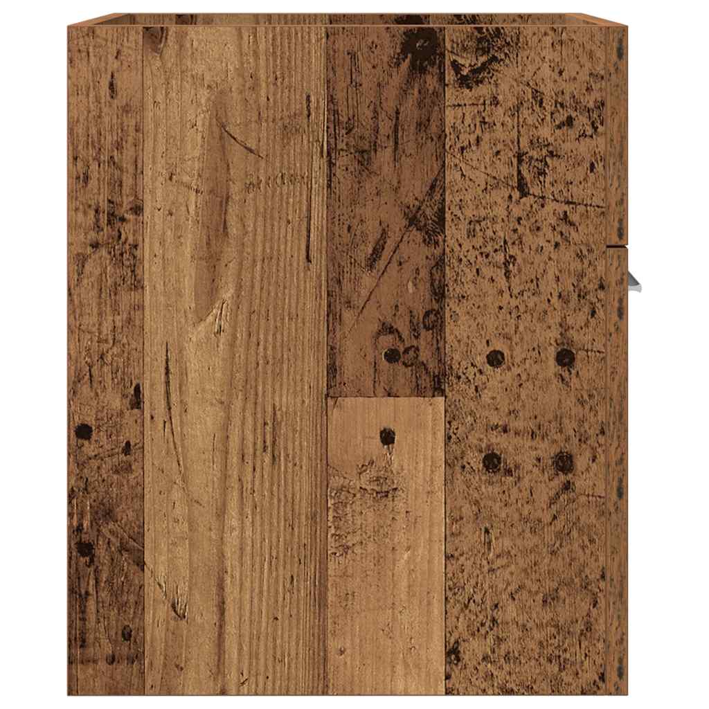 Wastafelkast 41x38,5x46 cm bewerkt hout oud houtkleurig is nu te koop bij PeponiXL, paradijselijk wonen!