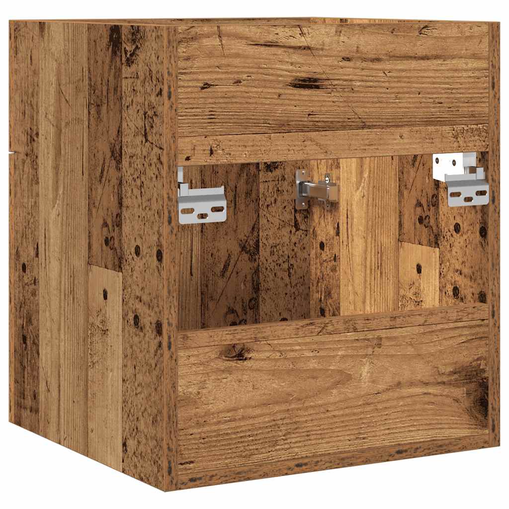Wastafelkast 41x38,5x46 cm bewerkt hout oud houtkleurig is nu te koop bij PeponiXL, paradijselijk wonen!