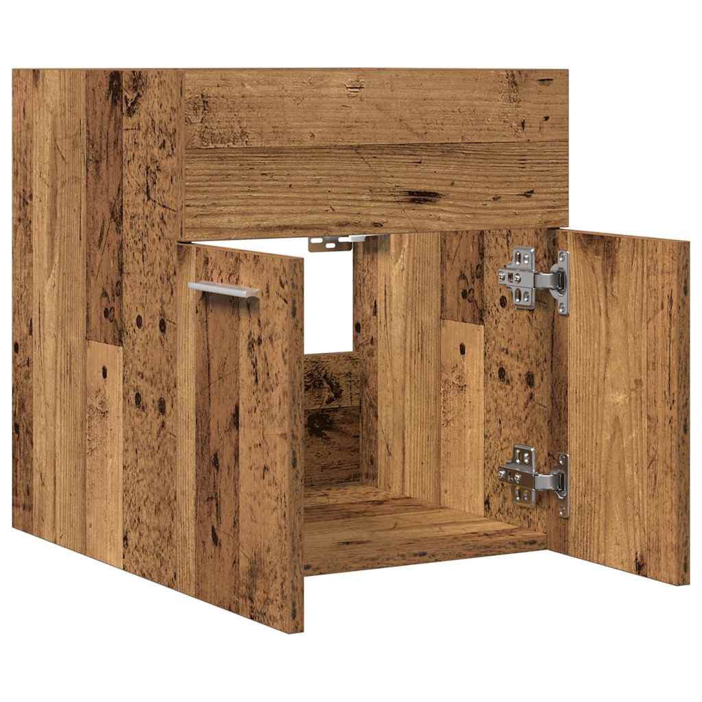 Wastafelkast 41x38,5x46 cm bewerkt hout oud houtkleurig is nu te koop bij PeponiXL, paradijselijk wonen!