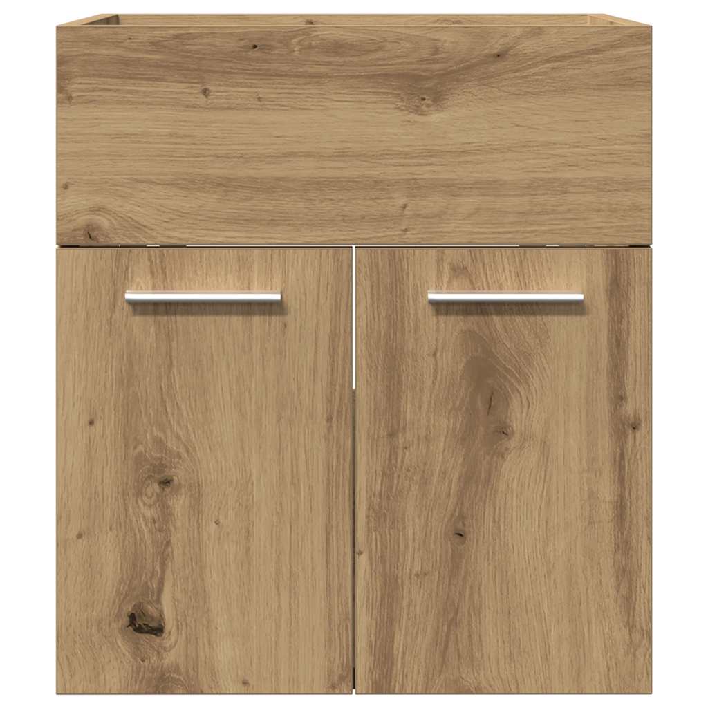 Wastafelkast 41x38,5x46 cm bewerkt hout artisanaal eikenkleur is nu te koop bij PeponiXL, paradijselijk wonen!