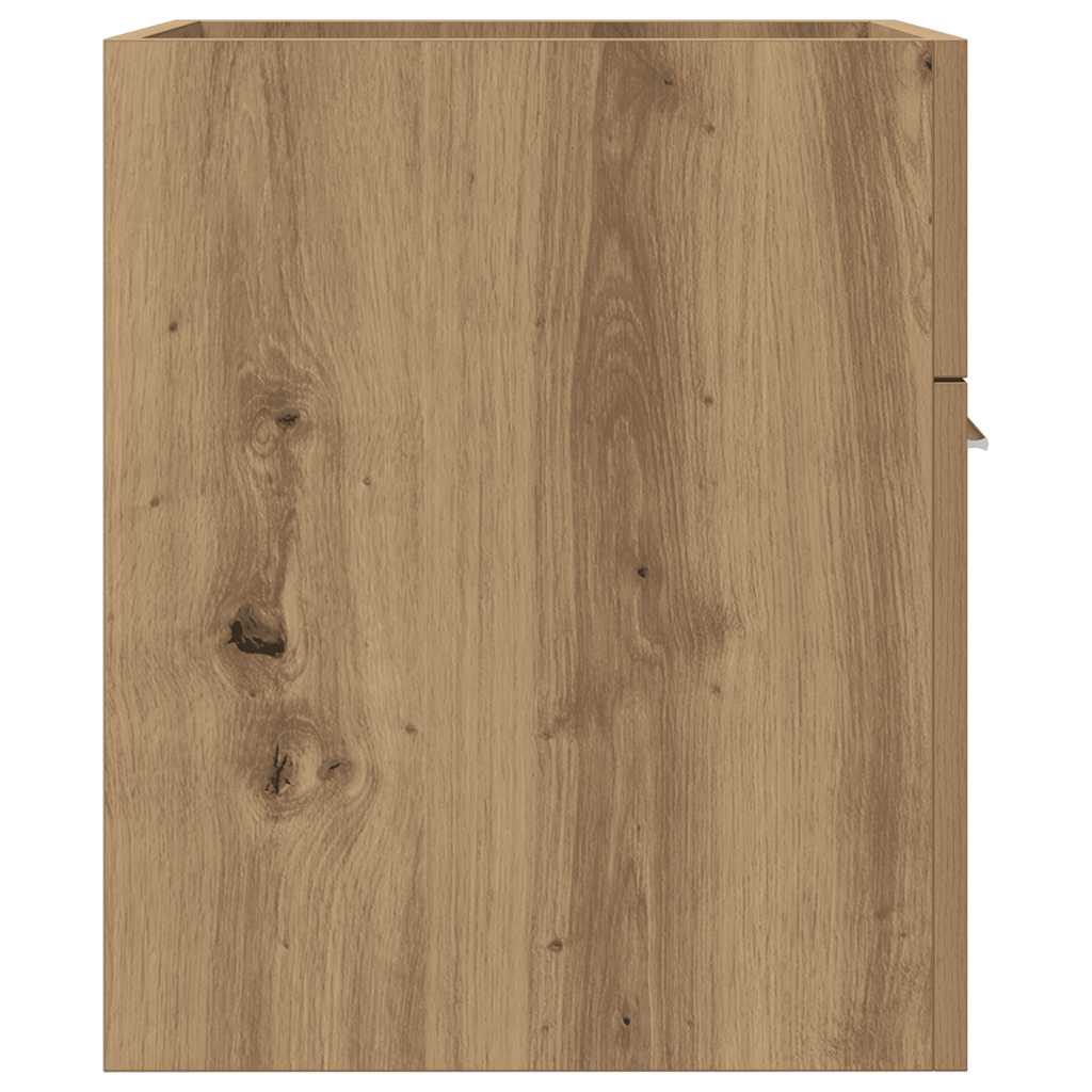 Wastafelkast 41x38,5x46 cm bewerkt hout artisanaal eikenkleur is nu te koop bij PeponiXL, paradijselijk wonen!